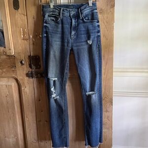 EUC MOTHER The Mid Rise Dazzler Ankle Fray Weekend Warrior Sz 25